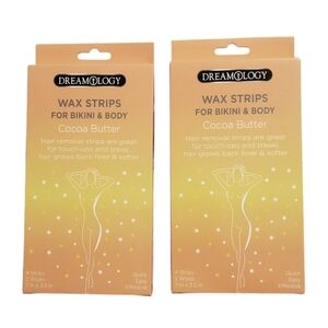New Dreamology Cocoa Butter Bikini & Body Wax Strips Hair Removal 2 pk